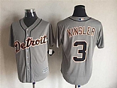 Majestic Detroit Tigers #3 Ian Kinsler Gray MLB Stitched Jerseys,baseball caps,new era cap wholesale,wholesale hats